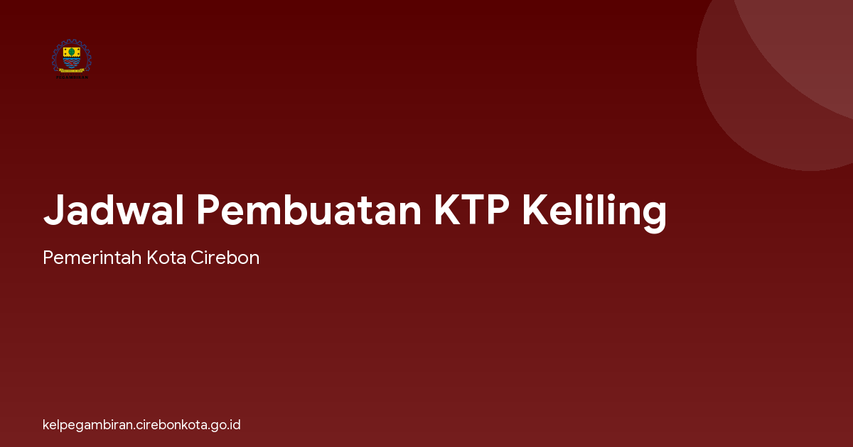 Jadwal Pembuatan KTP Keliling