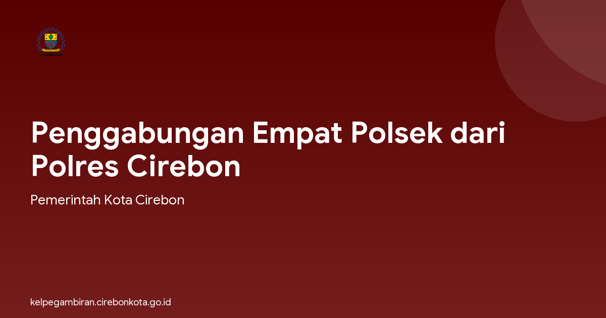 Penggabungan Empat Polsek dari Polres Cirebon