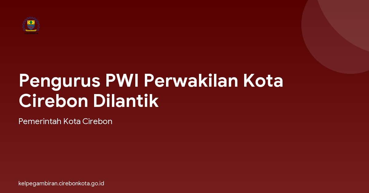 Pengurus PWI Perwakilan Kota Cirebon Dilantik
