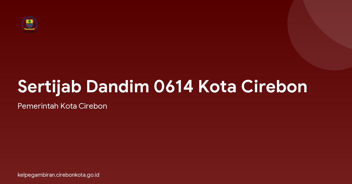 Sertijab Dandim 0614 Kota Cirebon