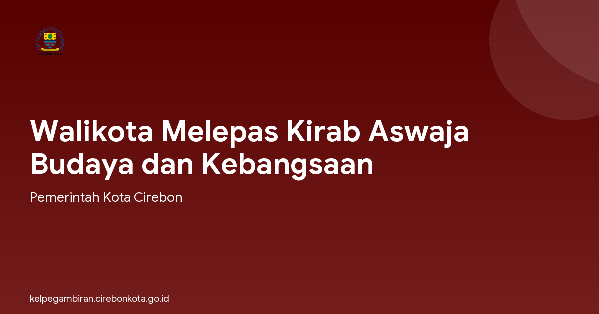 Walikota Melepas Kirab Aswaja Budaya dan Kebangsaan