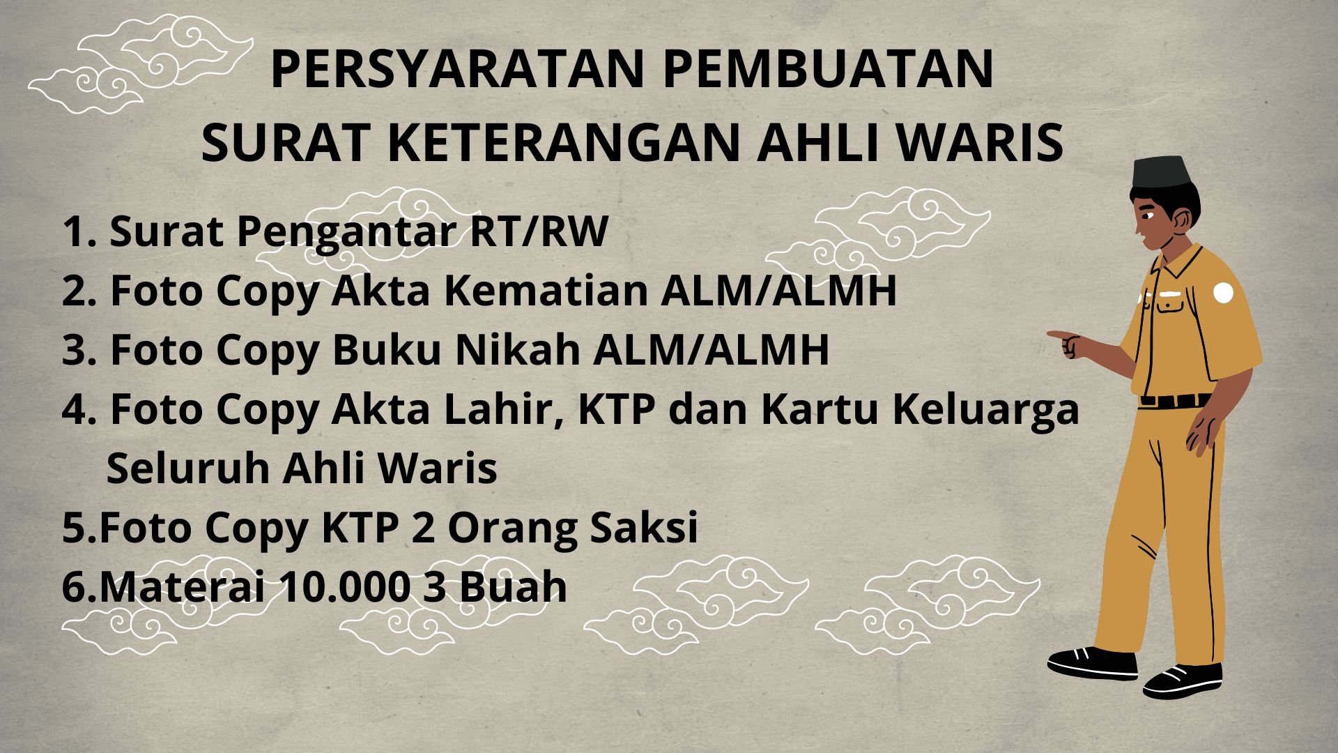 Persyaratan Surat Keterangan Ahli Waris